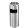 Thùng rác inox tròn có gạt tàn hàng nhập khẩu giá rẻ tại HCM