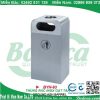 Thùng rác ngoài trời inox có gạt tàn hàng nhập khẩu giá rẻ