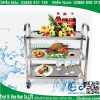 Xe đẩy rượu inox 3 tầng hàng nhập khẩu giá rẻ